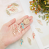 20Pcs 5 Colors Zinc Alloy Enamel Pendants ENAM-SC0002-62-3