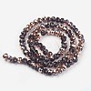 Electroplate Transparent Glass Beads Strands EGLA-A034-T3mm-N15-2