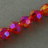 Electroplate Glass Beads Strands X-EGLA-R016-8mm-10-2