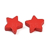 Spray Painted Wood Beads WOOD-F017-01C-2