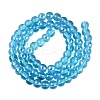 Transparent Electroplate Glass Beads Strands EGLA-Q132-6MM-01A-17-2