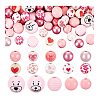 150Pcs 15 Styes Spray Painted Natural Wood European Beads WOOD-PH0003-09-7