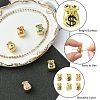 6Pcs 6 Colors Real 18K Gold Plated Brass Enamel Beads KK-CJ0002-68-3