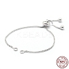 Anti-Tarnish Rhodium Plated 925 Sterling Silver Chain Bracelet Making MAK-L016-001P-3