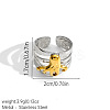 Ocean 304 Stainless Steel Cuff Open Rings FS-WG68FEB-01-1