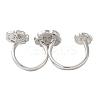 Brass Double Finger Rings RJEW-Q778-56P-2