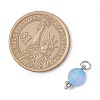 Frosted Transparent Acrylic Pendants PALLOY-JF04174-01-2
