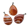 Natural Red Banded Agate(Dyed & Heated) Pendants G-F820-14P-09-1