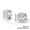Fashion Brass with Rhinestone Hoop Earrings HA6606-2-2