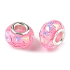 Transparent Resin Rondelle European Beads RESI-S023-23-2