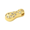 Rack Plating Brass Micro Pave Clear Cubic Zirconia Perdants KK-C067-11G-I-2