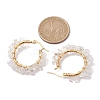 3 Pairs 3 Size Natural Quartz Crystal Chips Hoop Earrings EJEW-JE05710-03-3