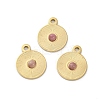 Real 14K Gold Plated Natural Rhodonite Pendants STAS-R005-05G-03-1