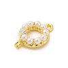 Rack Plating Brass Clear Cubic Zirconia Connector Charms KK-S396-06A-2
