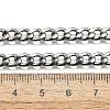 Tarnish Resistant 304 Stainless Steel Curb Chain/Twisted Chain Necklace Making STAS-A028-N122P-3