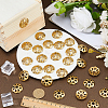 30Pcs Brass Bead Caps KK-FH0008-34G-4