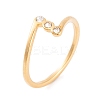 PVD Vacuum Plating 304 Stainless Steel Finger Ring foe Women RJEW-C086-17-G-1