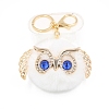 Cute Pompom Soft Owl Pendant Keychain KEYC-PW0008-007G-01-1