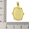 Religion Theme Rack Plating Brass Micro Pave Cubic Zirconia Pendants KK-C074-40G-01-3