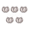 Oval Clear Glass Cabochon Cover DIY-PH0018-96AS-1