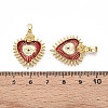 Brass Micro Pave Cubic Zirconia Pendants KK-N257-01C-G-3
