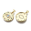 Brass Micro Pave Colorful Cubic Zirconia Pendants X-ZIRC-S067-078-NF-2