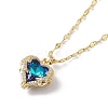 Brass Micro Pave Cubic Zirconia Pendant Necklaces NJEW-C039-05KCG-01-1