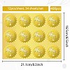 34 Sheets Self Adhesive Gold Foil Embossed Stickers DIY-WH0509-047-2