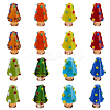 48Pcs 8 Colors Handmade Lampwork Bumpy Beads LAMP-PA0001-52-7