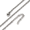 2.5MM 304 Stainless Steel Rope Chain Necklaces NJEW-T016-26P-4