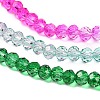 Transparent Painted Glass Beads Strands X1-DGLA-A034-T4mm-A03-4