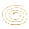 201 Stainless Steel Round Snake Chain Necklaces for Women LS-NJEW-G140-06B-G-1-2