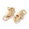 Rack Plating Brass Lobster Claw Clasps KK-F090-24LG-01-2