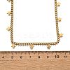 304 Stainless Steel Twisted Chain Necklaces with Star Charm Tassel NJEW-R023-07G-5