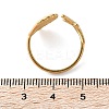 304 Stainless Steel Starfish & Shell Open Cuff Rings for Women X-RJEW-C095-09G-5