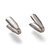 Tarnish Resistant 304 Stainless Steel Folding Crimp Ends X-STAS-G122-09P-A04-1
