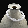 Natural Selenite Beaded Stretch Bracelets for Women BJEW-F481-01B-3