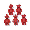 Rack Plating Spray Painted Alloy Pendants PALLOY-N172-001-03-1
