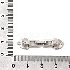 Brass Micro Pave Clear Cubic Zirconia Fold Over Clasps KK-C075-32P-3