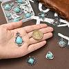 15Pcs 15 Styles Synthetic Turquoise Pendants FIND-CJ0004-26-4