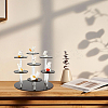 7-Tier Flat Round Acrylic Minifigures Organizer Display Risers ODIS-WH0038-44B-6