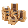 Square Paper Storage Gift Boxes with Clear Visible Window LS-CON-WH0095-65A-1