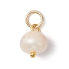 6Pcs 2 Colors Natural Freshwater Pearl Potato Charms with 304 Stainless Steel Findings PALLOY-JF04943-2