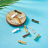 Tibetan Style Alloy Glue-on Flat Pad Bails TIBE-TA0001-09-5