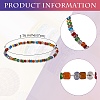 Sparkling Glass Seed Beads Stretch Anklets Set for Women AJEW-SW00002-2
