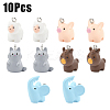 10Pcs 5 Styles Opaque Resin Pendants RESI-YW0004-23-1