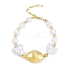Rack Plating Brass Beaded Bracelets BJEW-P341-07C-G-1