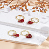 2Pairs Alloy Enamel Hoop Earrings EJEW-LP0001-32-3