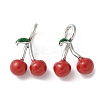 Brass Enamel Pendants KK-P290-12P-01-1