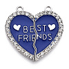 4 Sets 4 Colors Alloy Enamel Split Pendant ENAM-FP0001-48-6